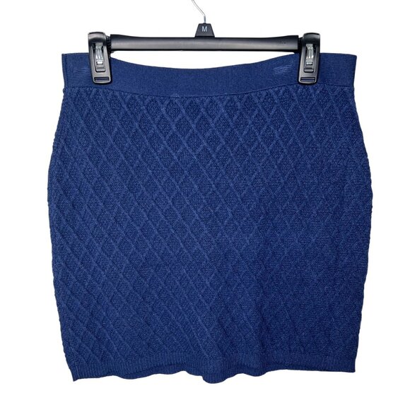 Lilly Pulitzer Womens Blue Textured Knit Skirt 44% Viscose  Size Large - Picture 3 of 8